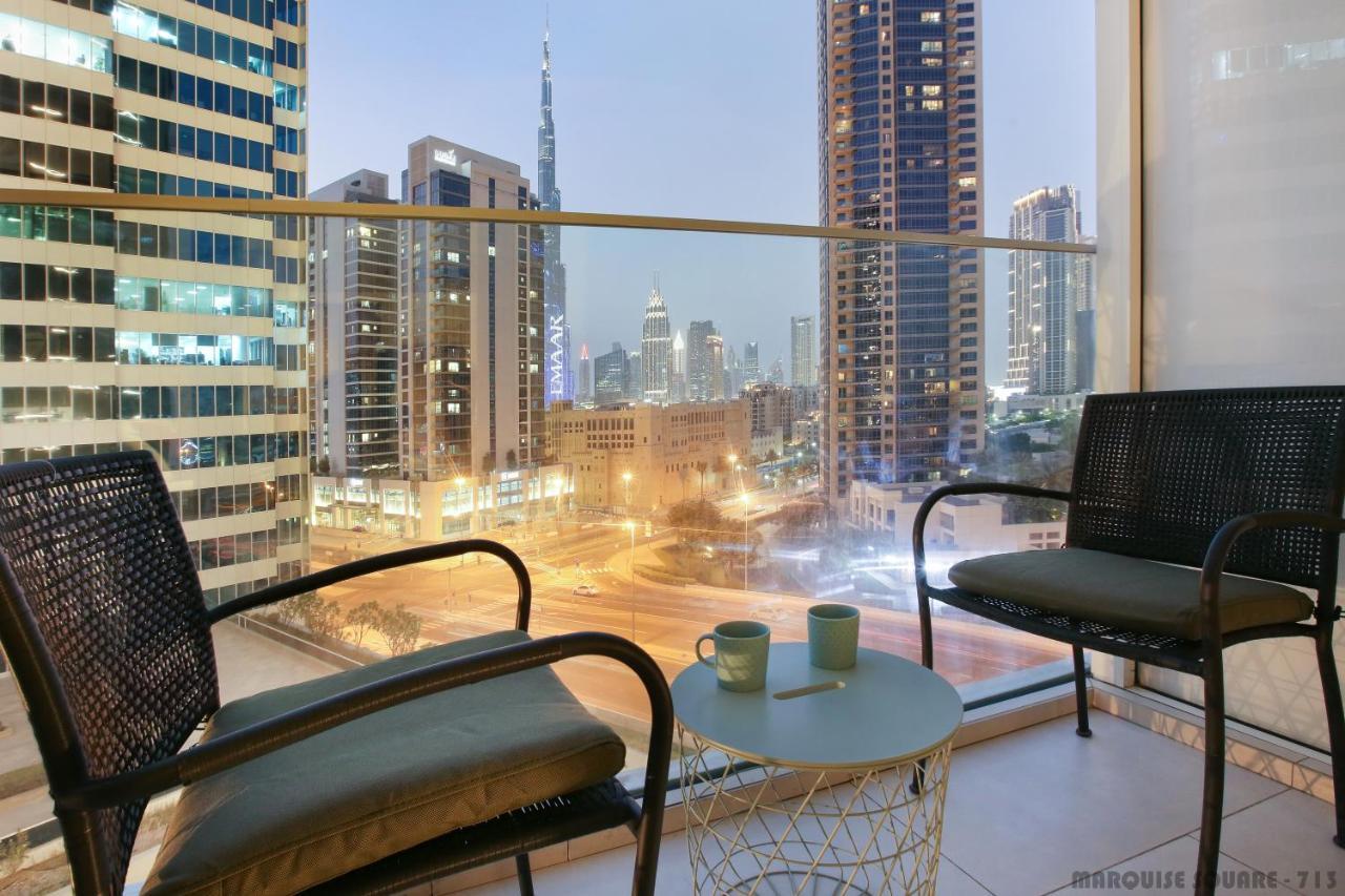 Luxury Studios With Burj Khalifa Or Canal View In Downtown - Marquise Square Tower Дубай Экстерьер фото